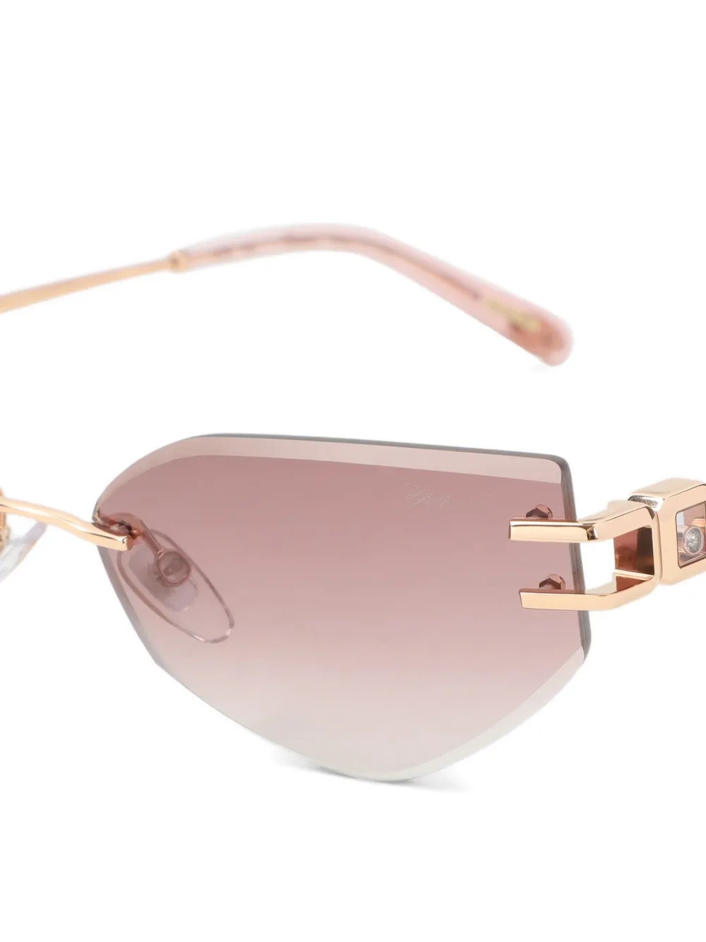 Chopard Eyewear Zonnebril met vierkant montuur Roze