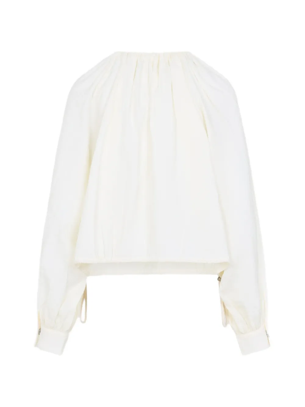  Co Drawstring Gathered Blouse - White 