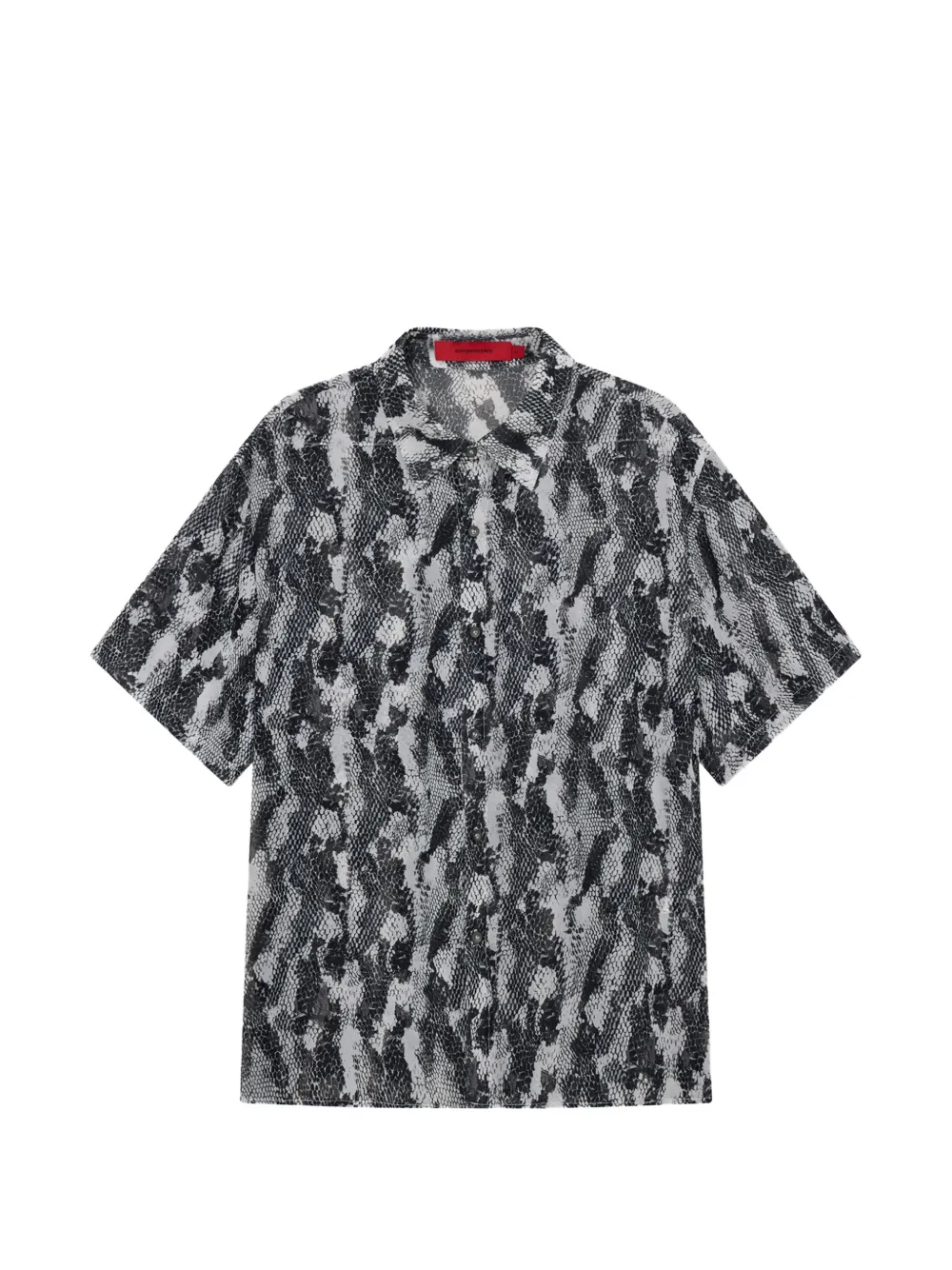 ACUPUNCTURE 1993 python-print short-sleeve shirt - Nero