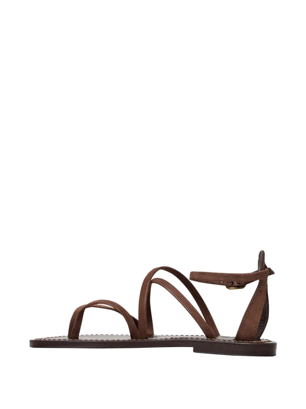 K. Jacques Epicure multi-strap leather flat sandals Bruin