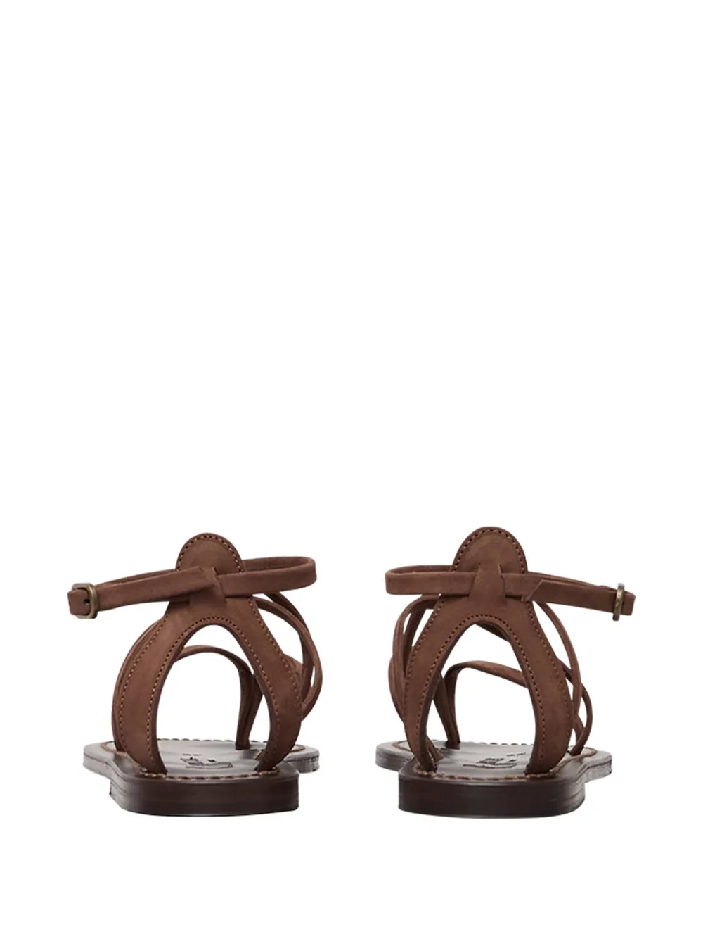 K. Jacques Epicure multi-strap leather flat sandals Bruin