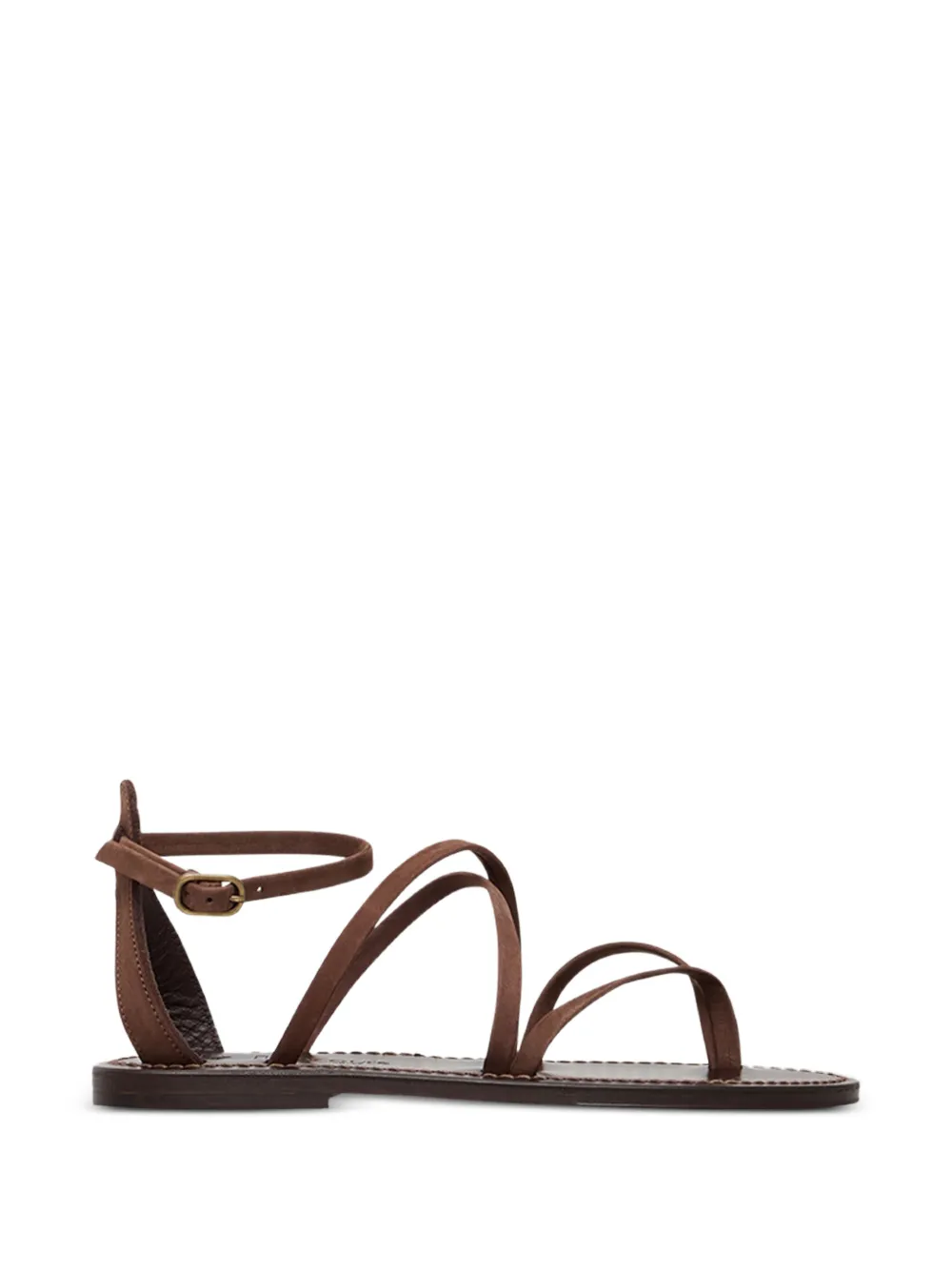 K. Jacques Epicure multi-strap leather flat sandals - Marrone