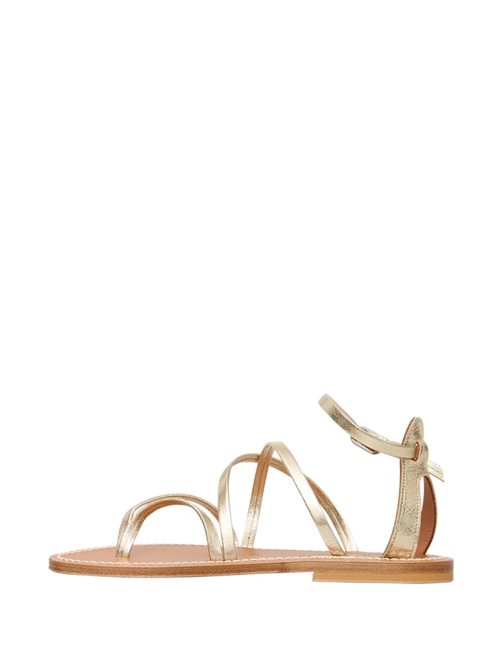 K. Jacques Epicure multi-strap leather flat sandals Goud