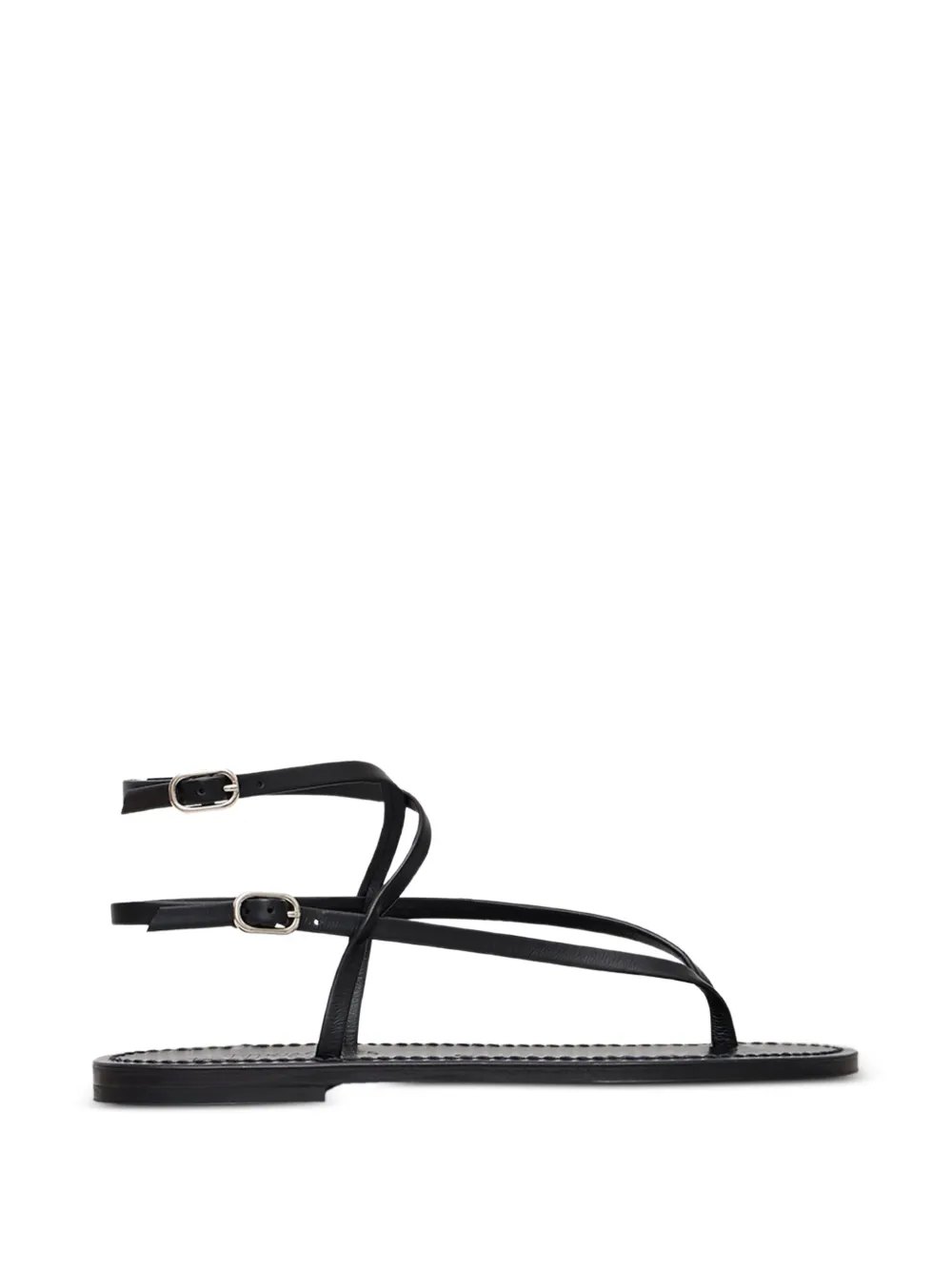 K. Jacques Abako crossover-strap buckle-fastening leather flat sandals - Nero