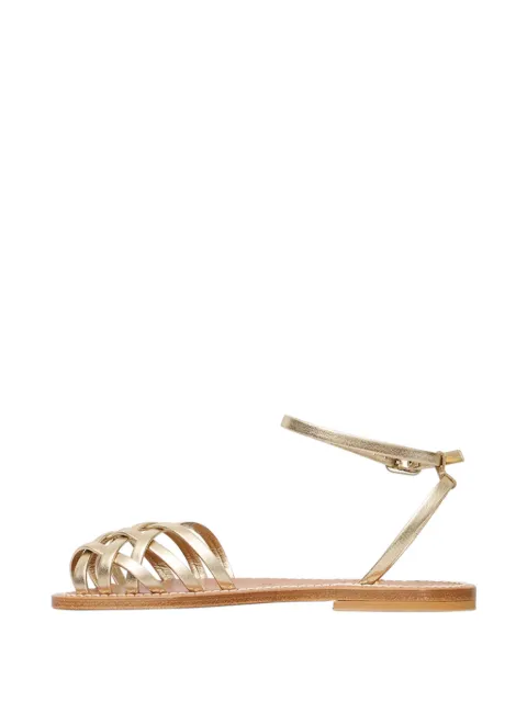K. Jacques Danaens cage-strap leather flat sandals