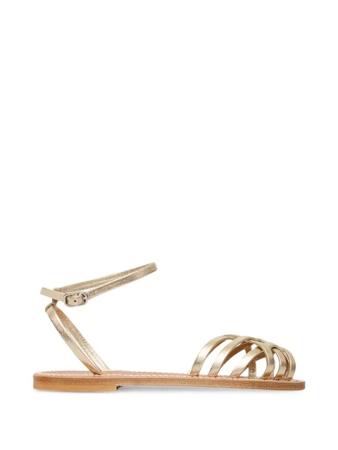 K. Jacques Danaens cage-strap leather flat sandals