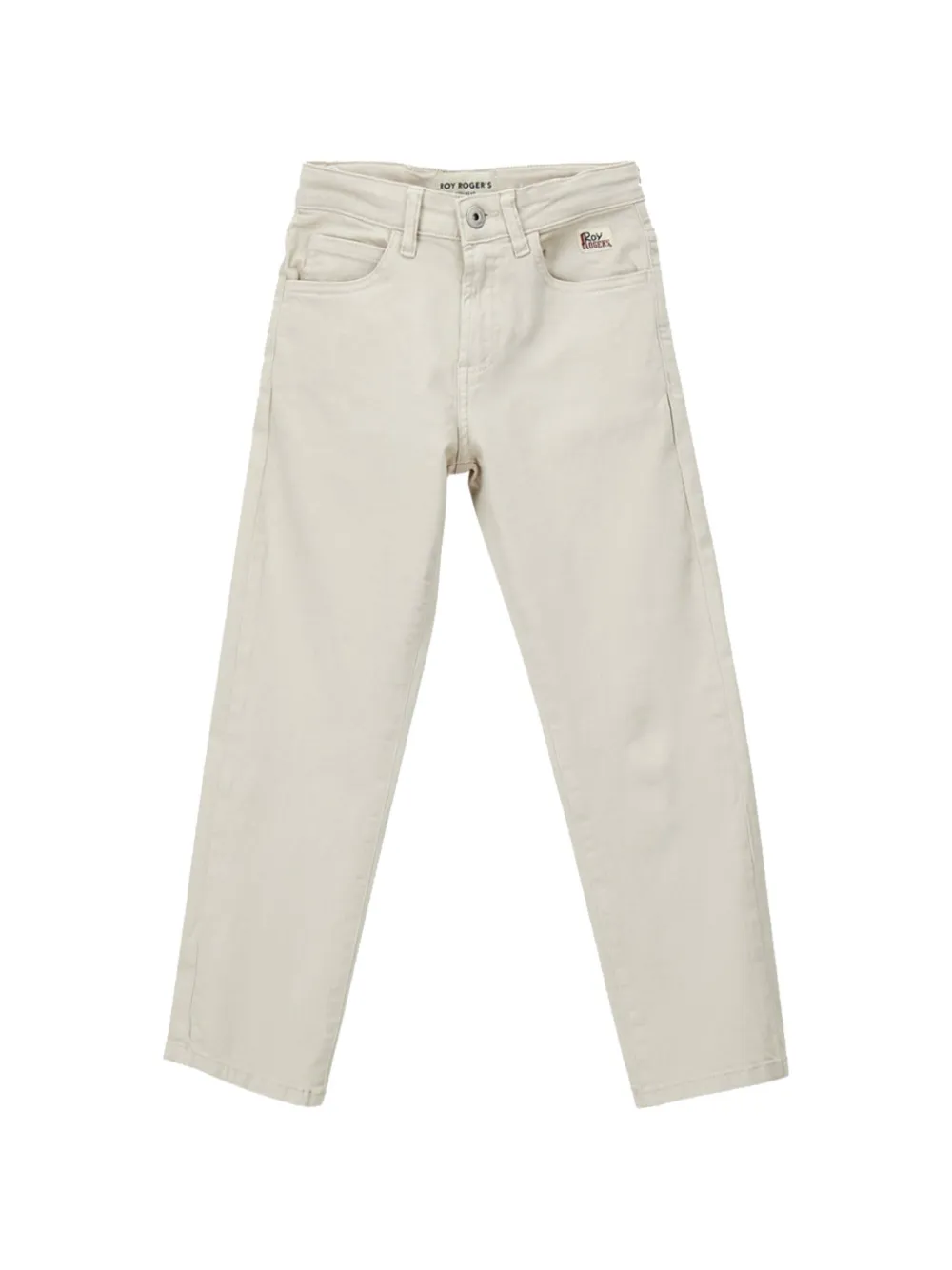 Roy Rogers Kids logo-patch cotton jeans - Toni neutri