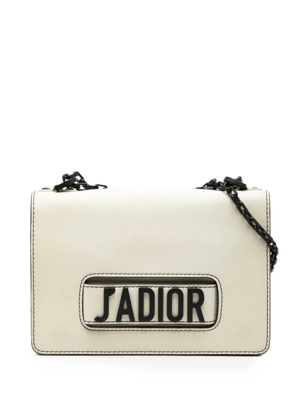 Christian Dior Pre-Owned 2018 Medium Calfskin JAdior Chain Flap shoulder bag - Nero