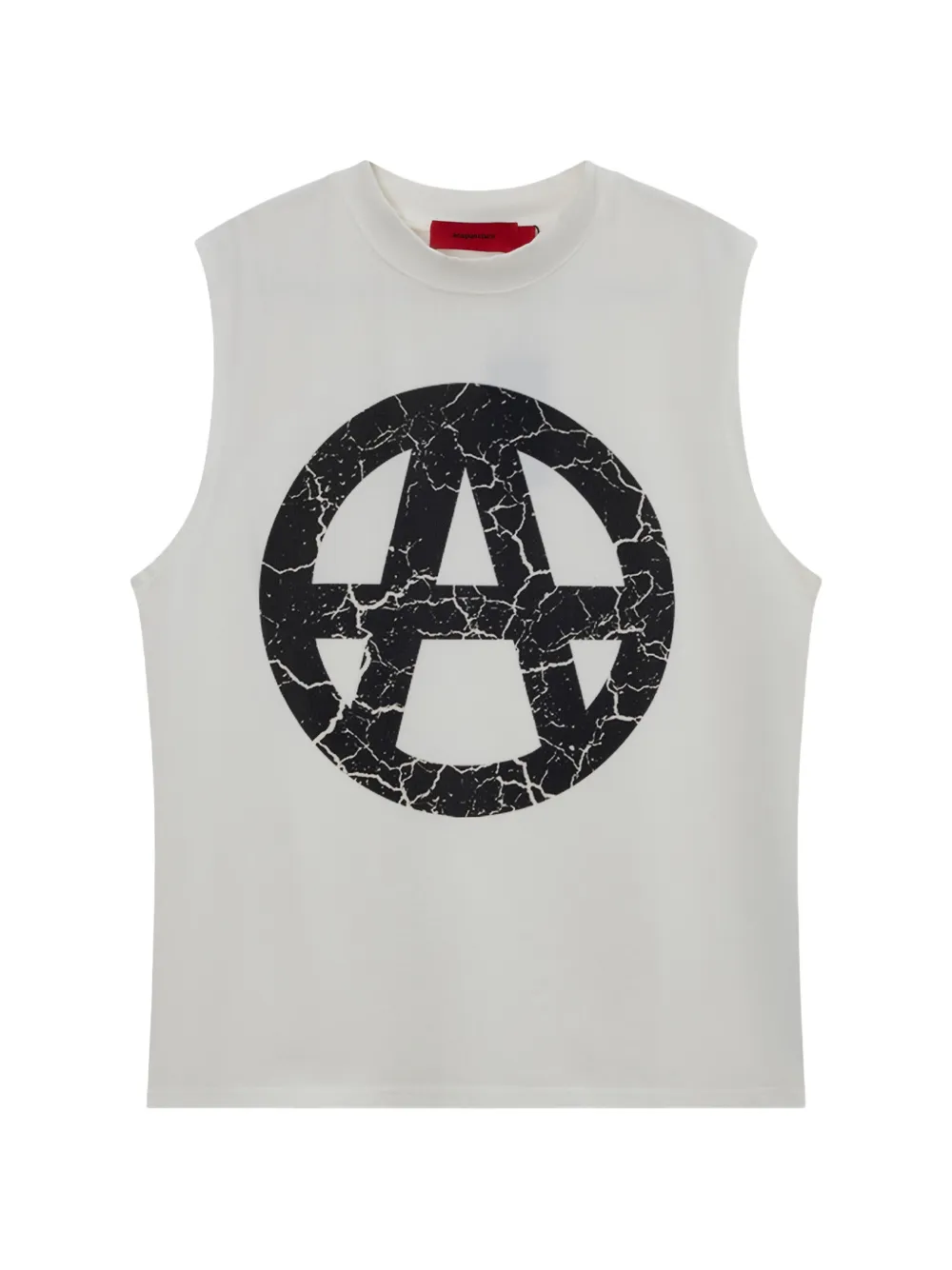 ACUPUNCTURE 1993 anarchy-print sleeveless T-shirt - Bianco