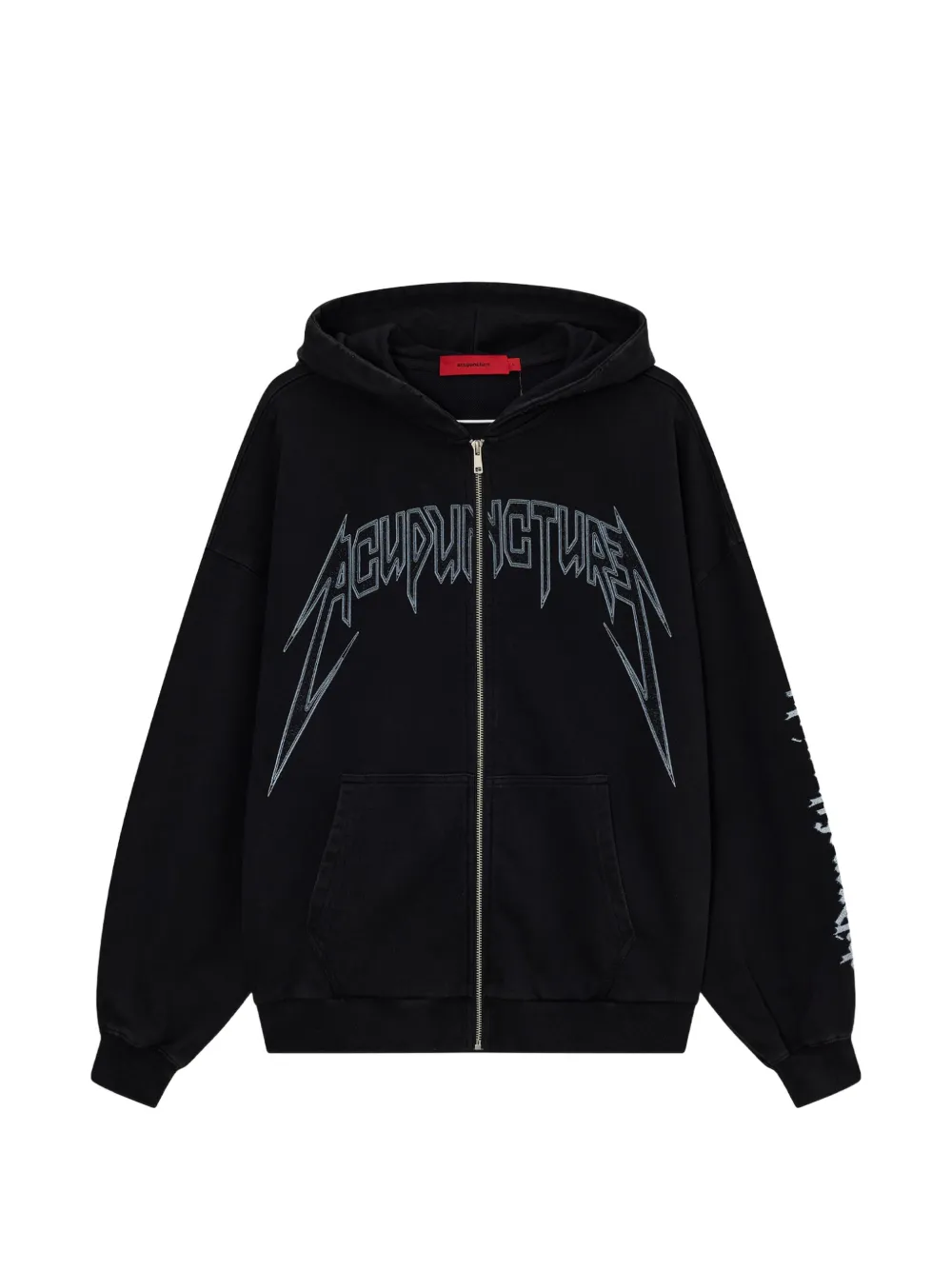 ACUPUNCTURE 1993 Punker graphic-print zip-up hoodie - Nero