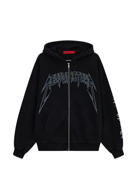 ACUPUNCTURE 1993 Punker graphic-print zip-up hoodie
