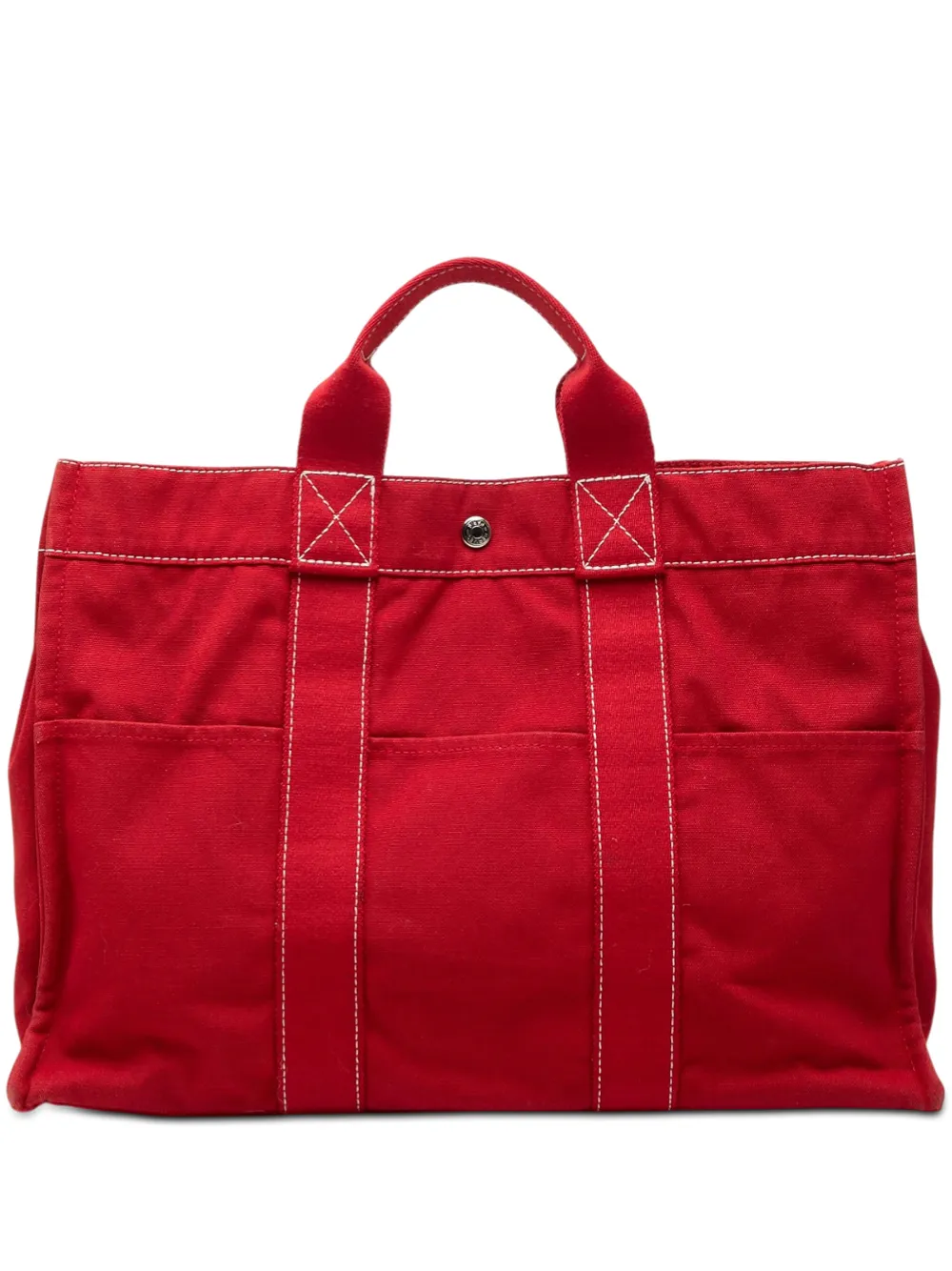 Hermès Pre-Owned 2000-2010 Canvas Sac Deauville MM tote bag - Rosso