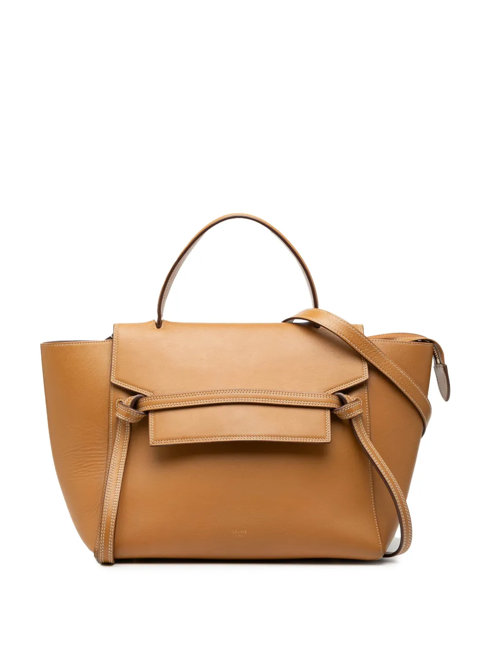 Celine Pre-Owned 2016 Mini Smooth Calfskin Belt Bag satchel - Marrone