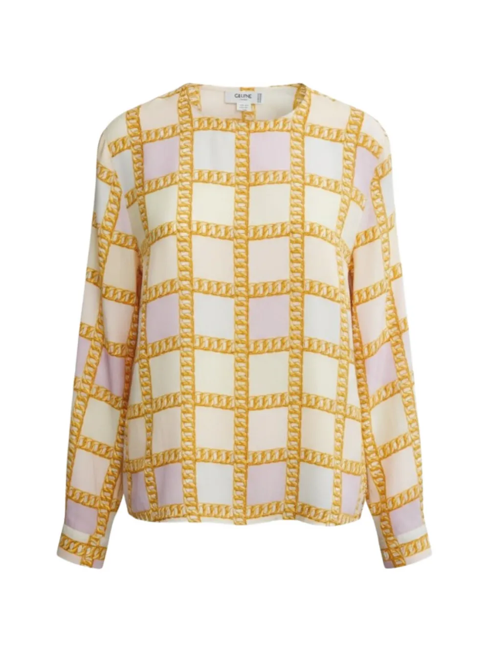 Celine Pre-Owned 1970s printed silk top - Oro