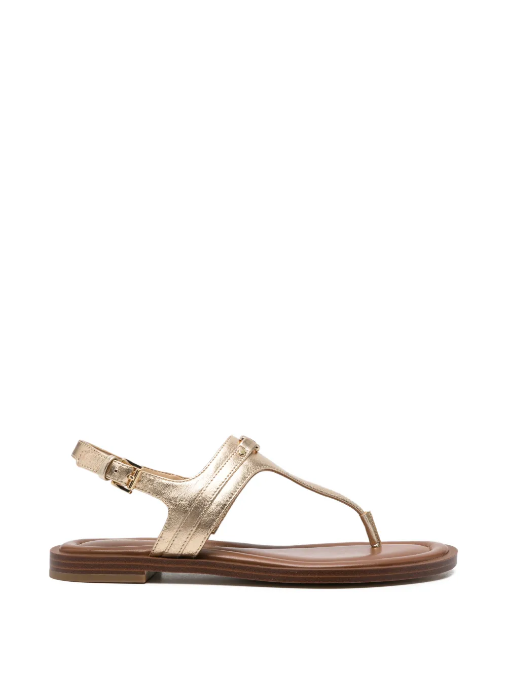 Michael Michael Kors Mandy T-strap flat sandals - Oro