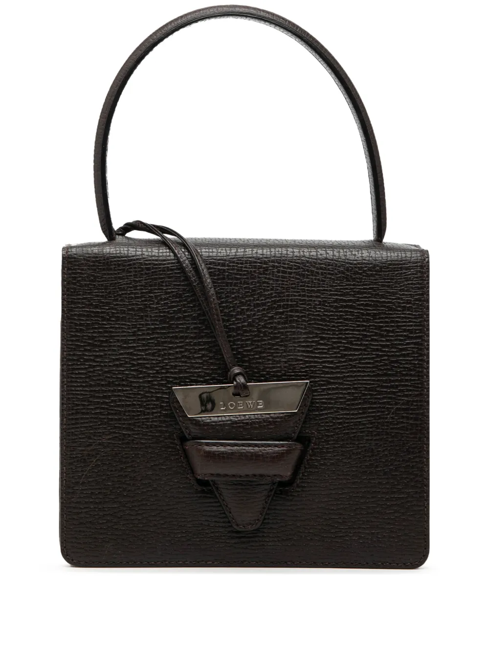 Loewe Pre-Owned 2010-2026 Textured Leather Barcelona Top Handle Bag satchel - Marrone