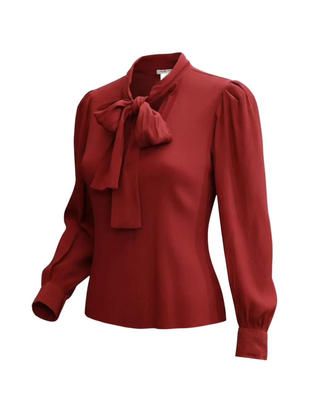 Saint Laurent Pre-Owned 1980s crepe lavalliere blouse - Rot