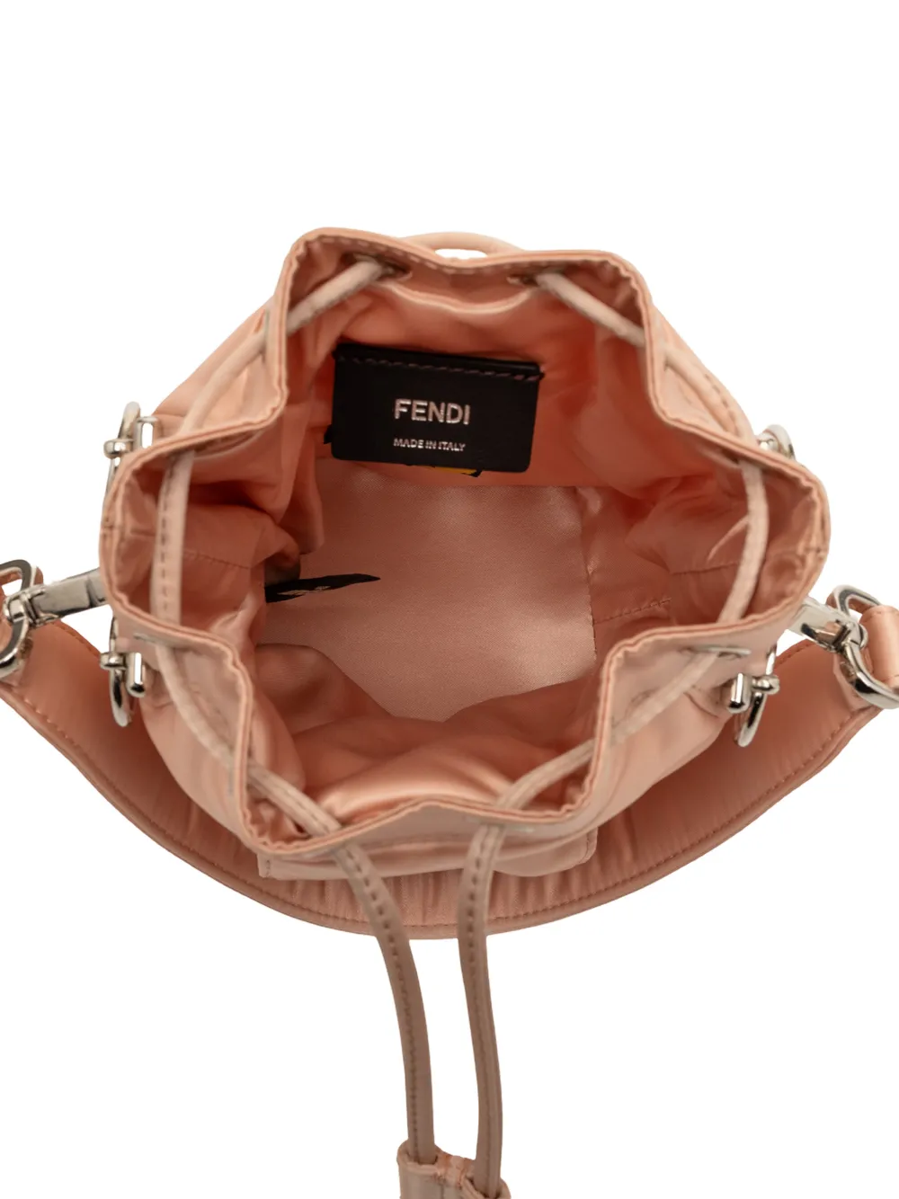 Fendi Pre-owned 2010-2025 Mini Satin Mon Tresor Bucket Bag Satchel in Pink, view 5