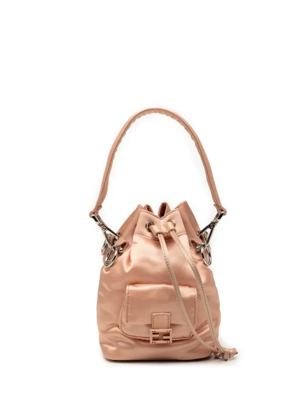 Fendi Pre-owned 2010-2025 Mini Satin Mon Tresor Bucket Bag Satchel in Pink