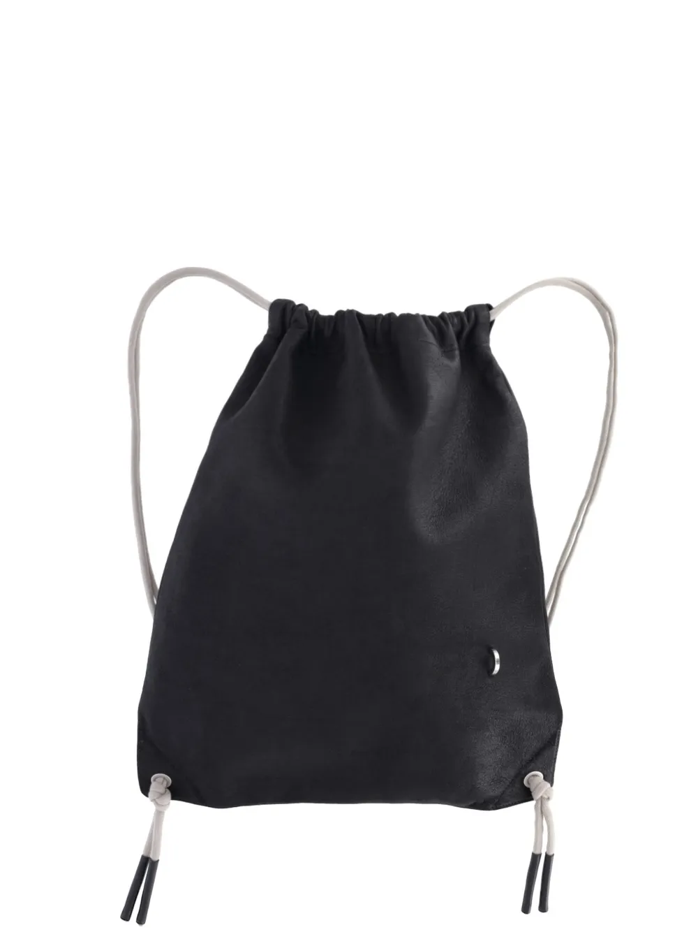 Rick Owens drawstring leather backpack - Nero