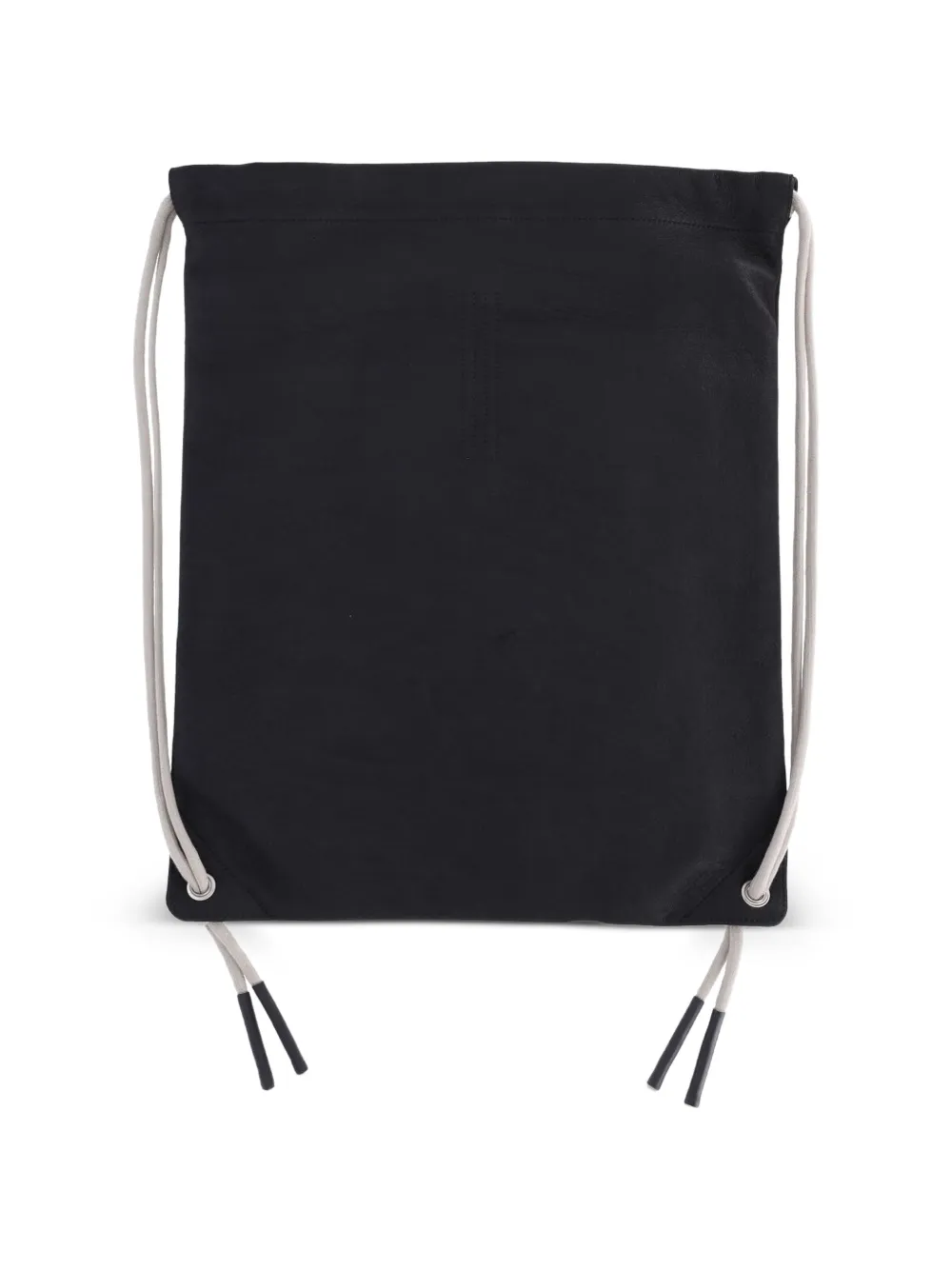  Rick Owens Drawstring Leather Backpack - Black 