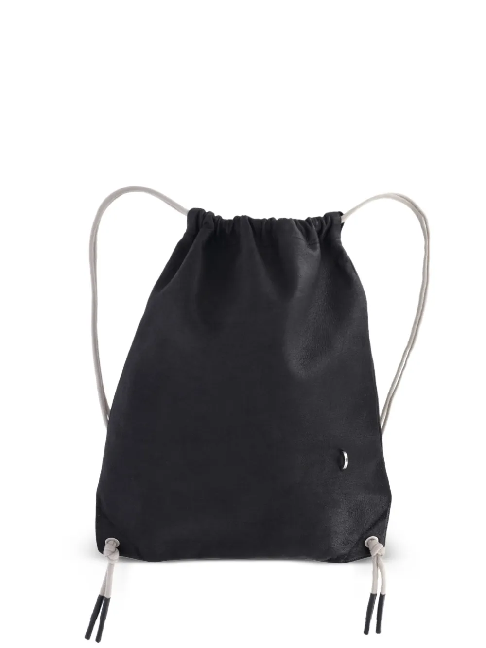 Rick Owens drawstring leather backpack - Nero