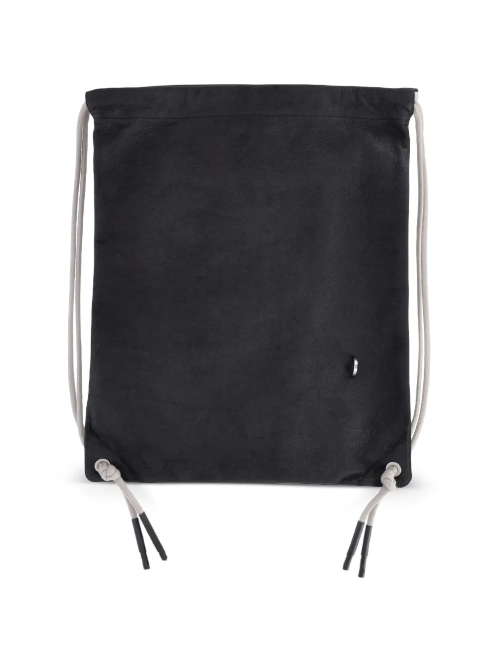  Rick Owens Drawstring Leather Backpack - Black 
