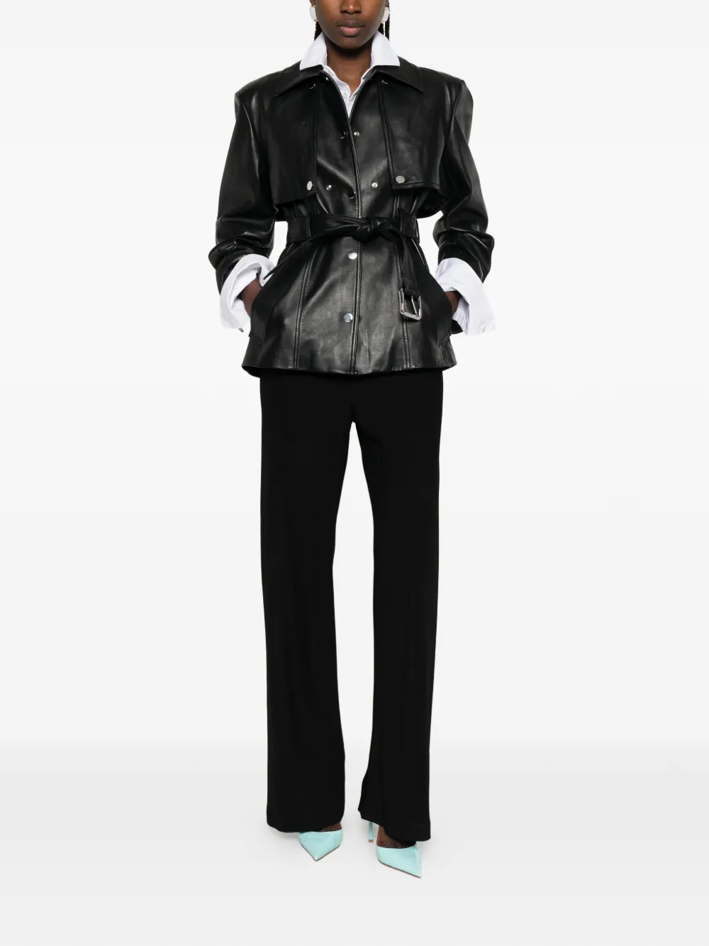 WARDROBE.NYC Palazzo broek Zwart