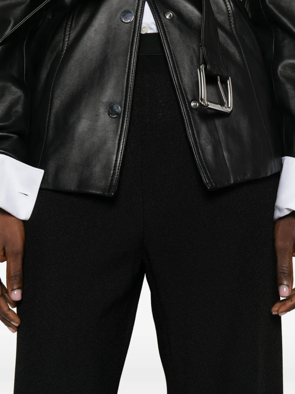 WARDROBE.NYC Palazzo broek Zwart