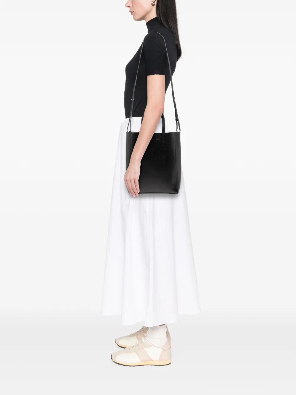  Celine Pre-owned 2018 Small Grained Calfskin Vertical Cabas Satchel - Black 