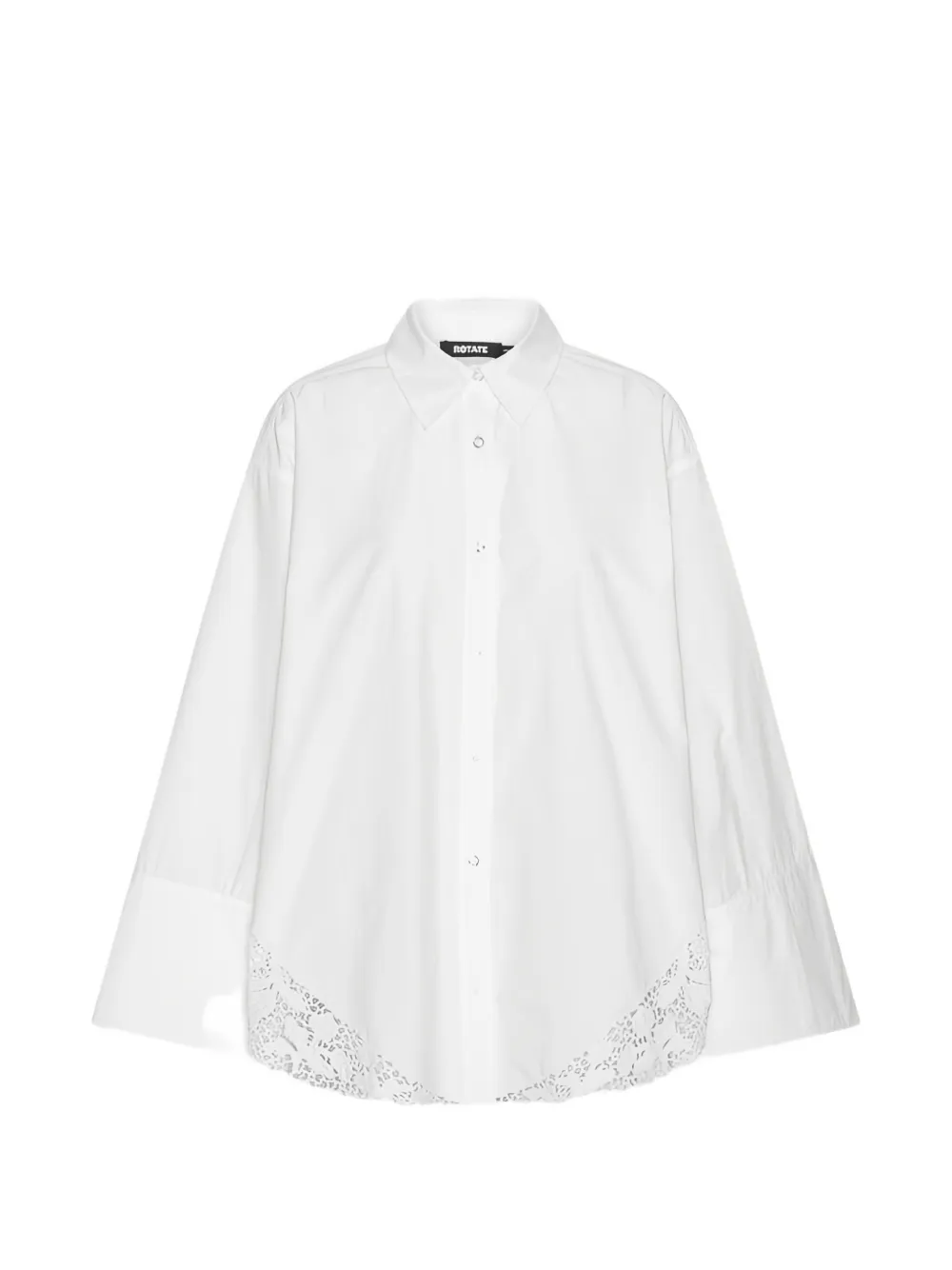 ROTATE BIRGER CHRISTENSEN Spitzenhemd im Oversized-Look - Weiß