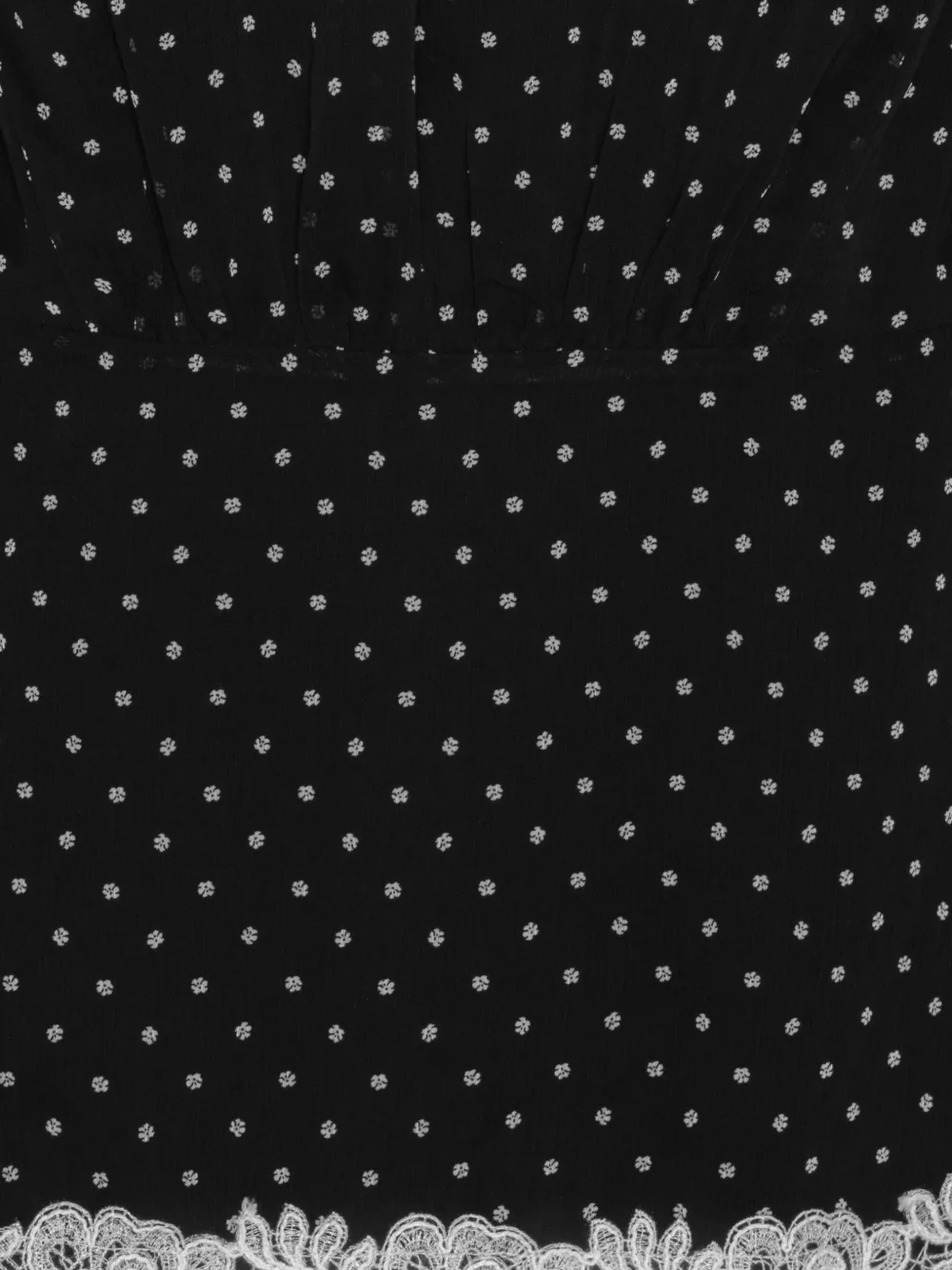 ROTATE BIRGER CHRISTENSEN Mini-jurk met kanten detail en lange mouwen Zwart