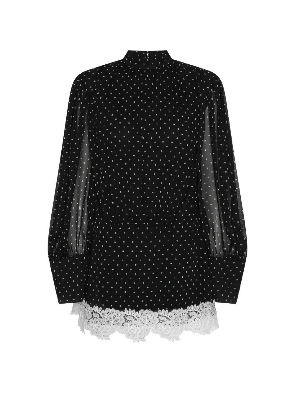 ROTATE BIRGER CHRISTENSEN minidress long-sleeved lace-detail black