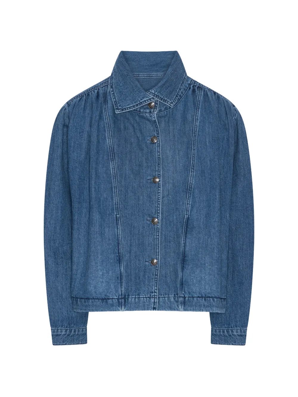 ROTATE BIRGER CHRISTENSEN Geraffte Jeansjacke - Blau