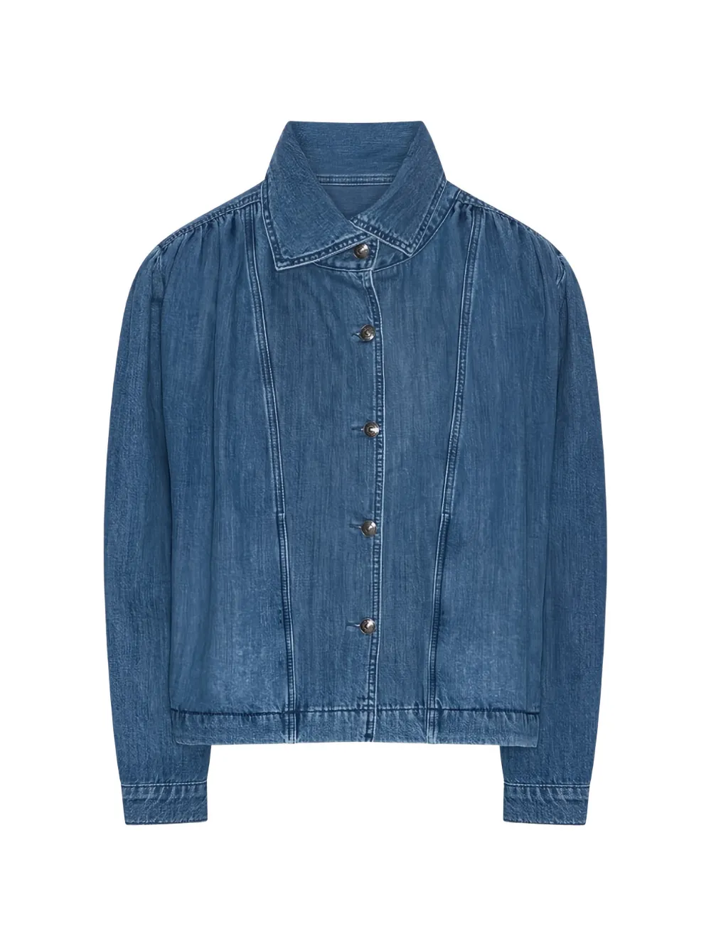 ROTATE BIRGER CHRISTENSEN Geraffte Jeansjacke - Blau