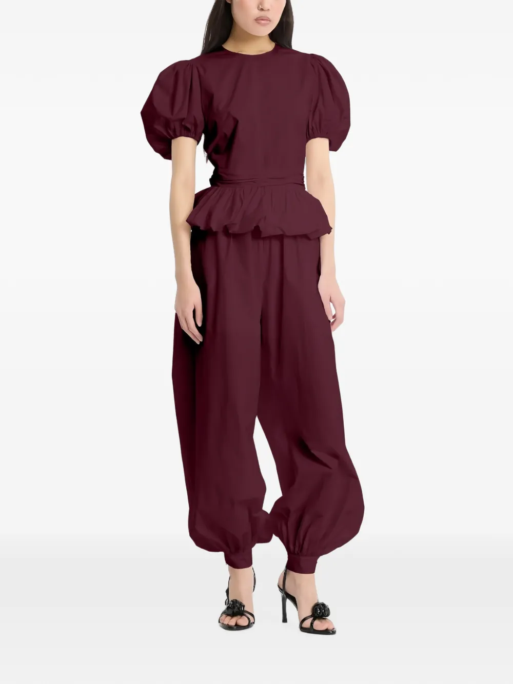 ROTATE BIRGER CHRISTENSEN Top met pofmouwen Rood