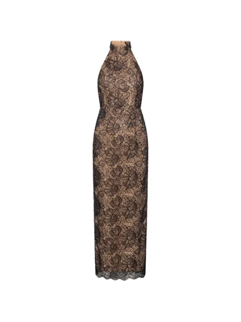 ROTATE BIRGER CHRISTENSEN lace halterneck maxi dress