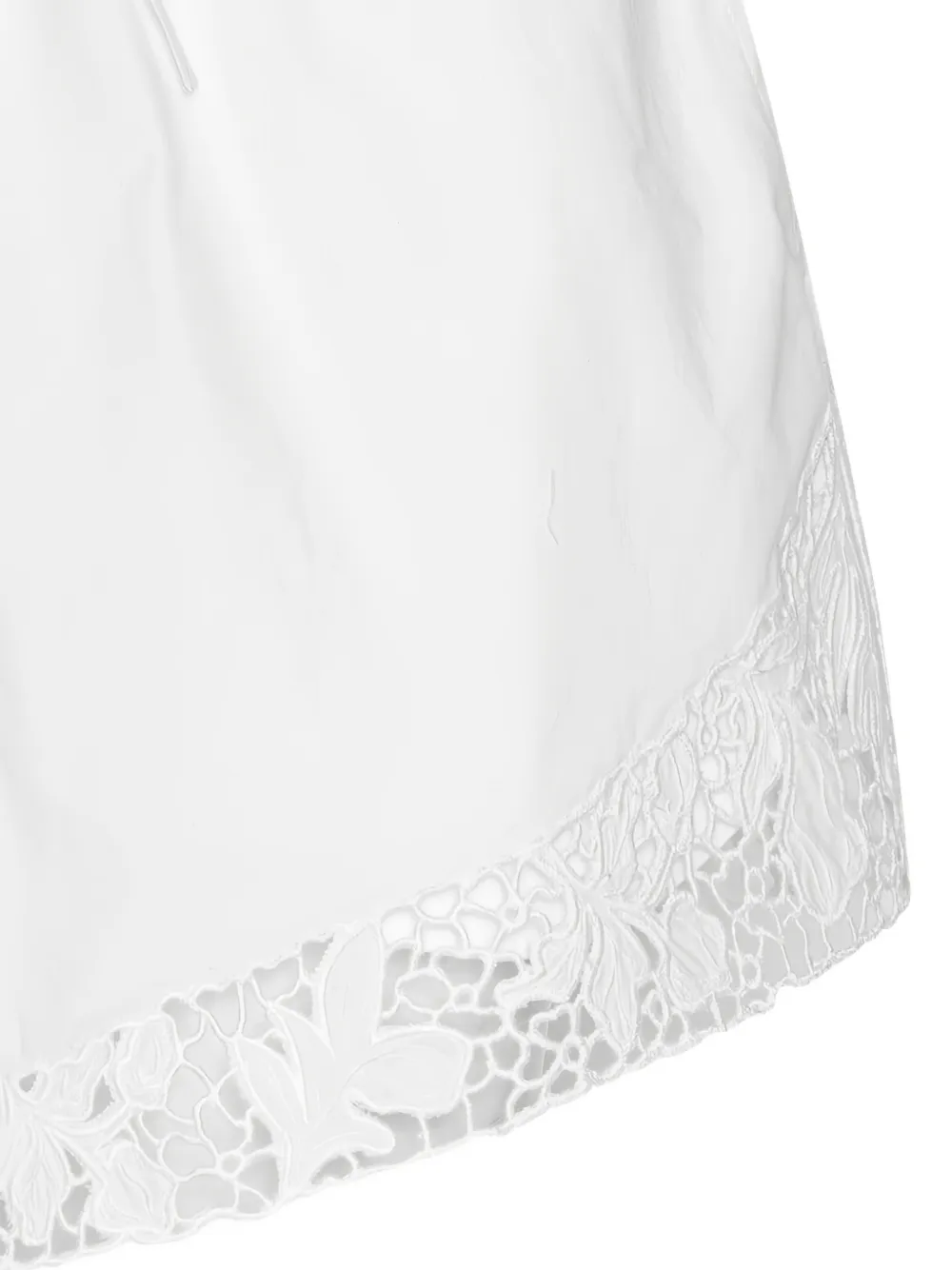 ROTATE BIRGER CHRISTENSEN Kanten shorts met trekkoord Wit