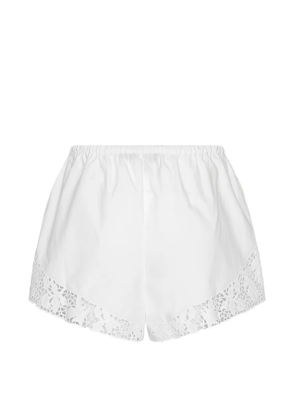 ROTATE BIRGER CHRISTENSEN Kanten shorts met trekkoord Wit