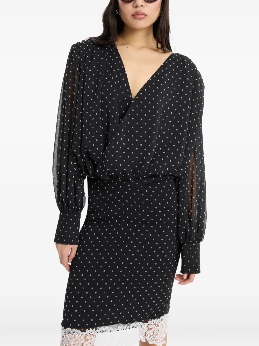 ROTATE BIRGER CHRISTENSEN Shirt met ruches Zwart