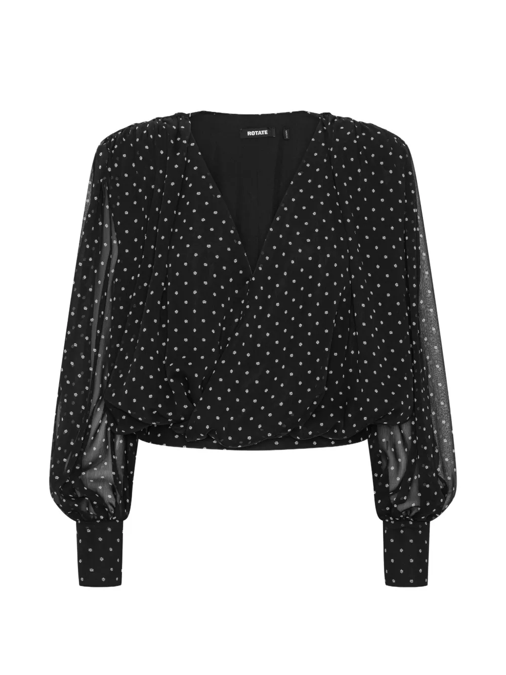 ROTATE BIRGER CHRISTENSEN Blusa con ruches - Nero