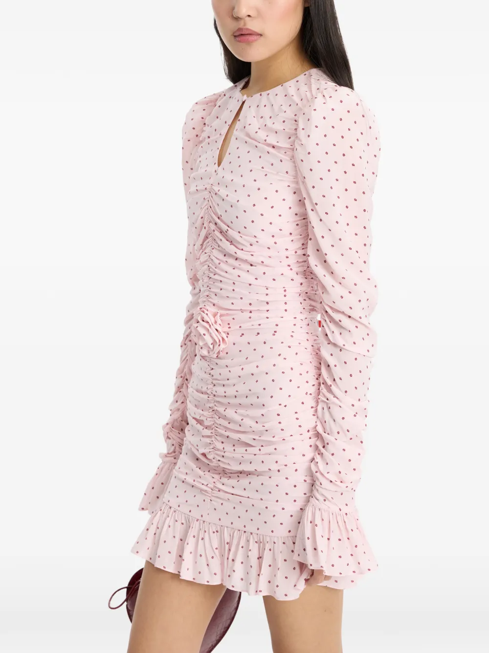 ROTATE BIRGER CHRISTENSEN Jurk met ruches Roze