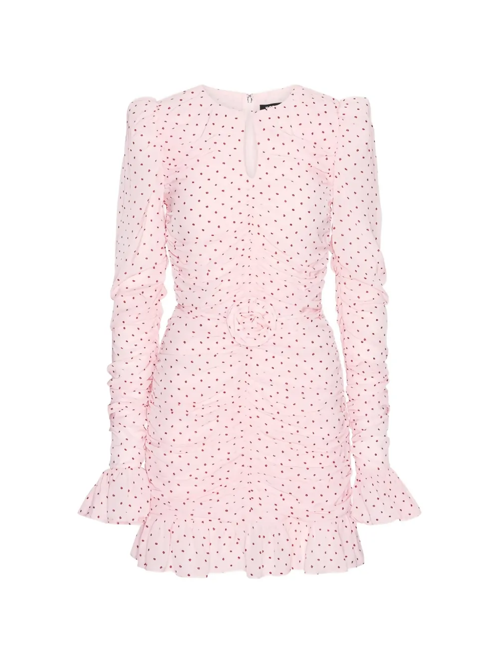 ROTATE BIRGER CHRISTENSEN mini ruched dress in pink