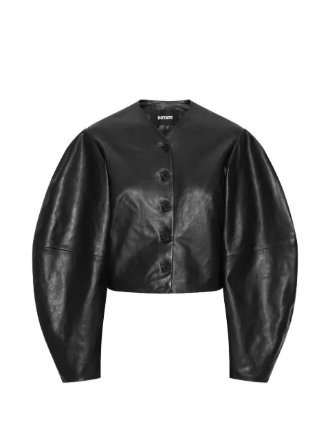 ROTATE BIRGER CHRISTENSEN button leather jacket