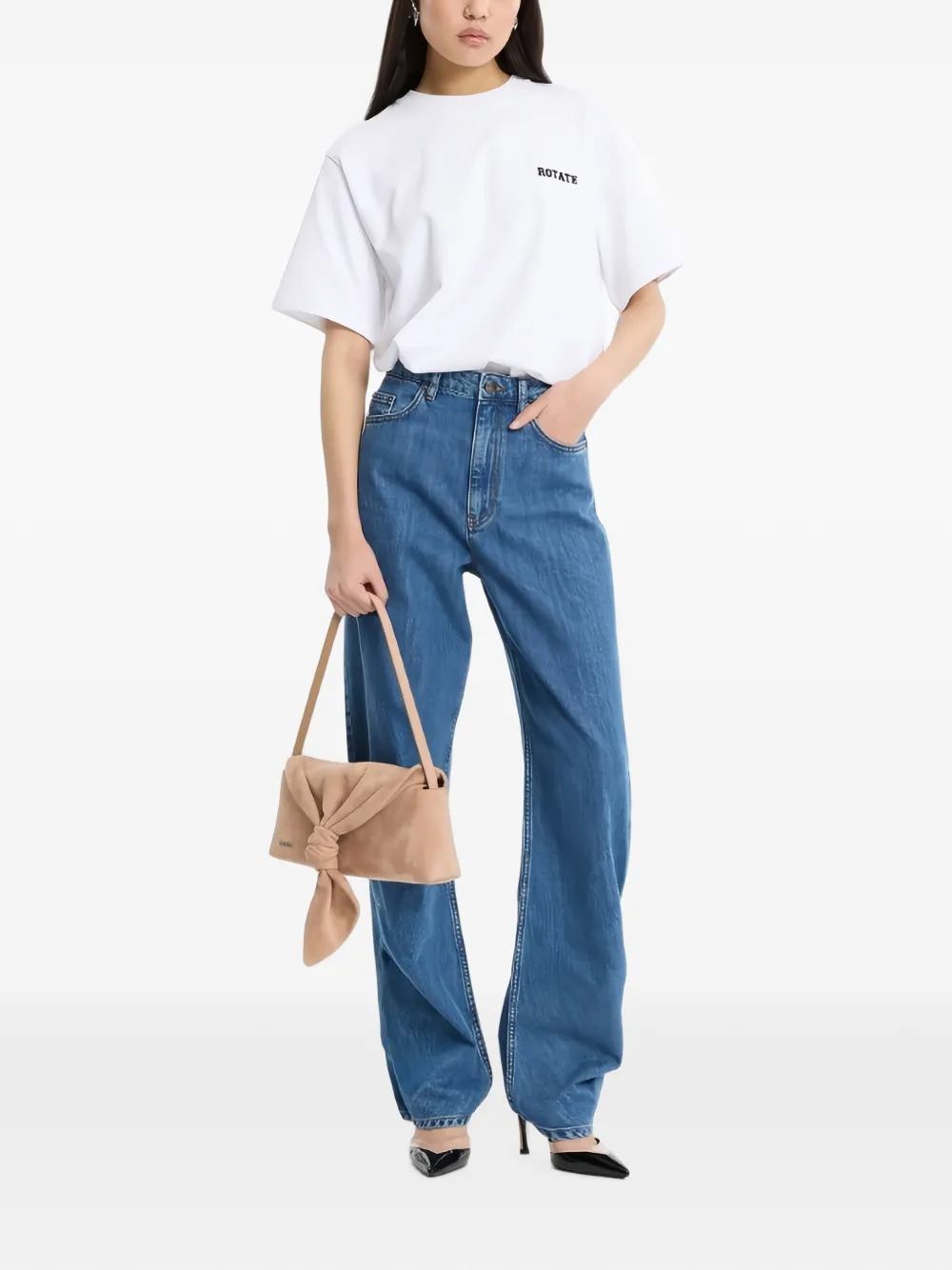 ROTATE BIRGER CHRISTENSEN Oversized T-shirt Wit