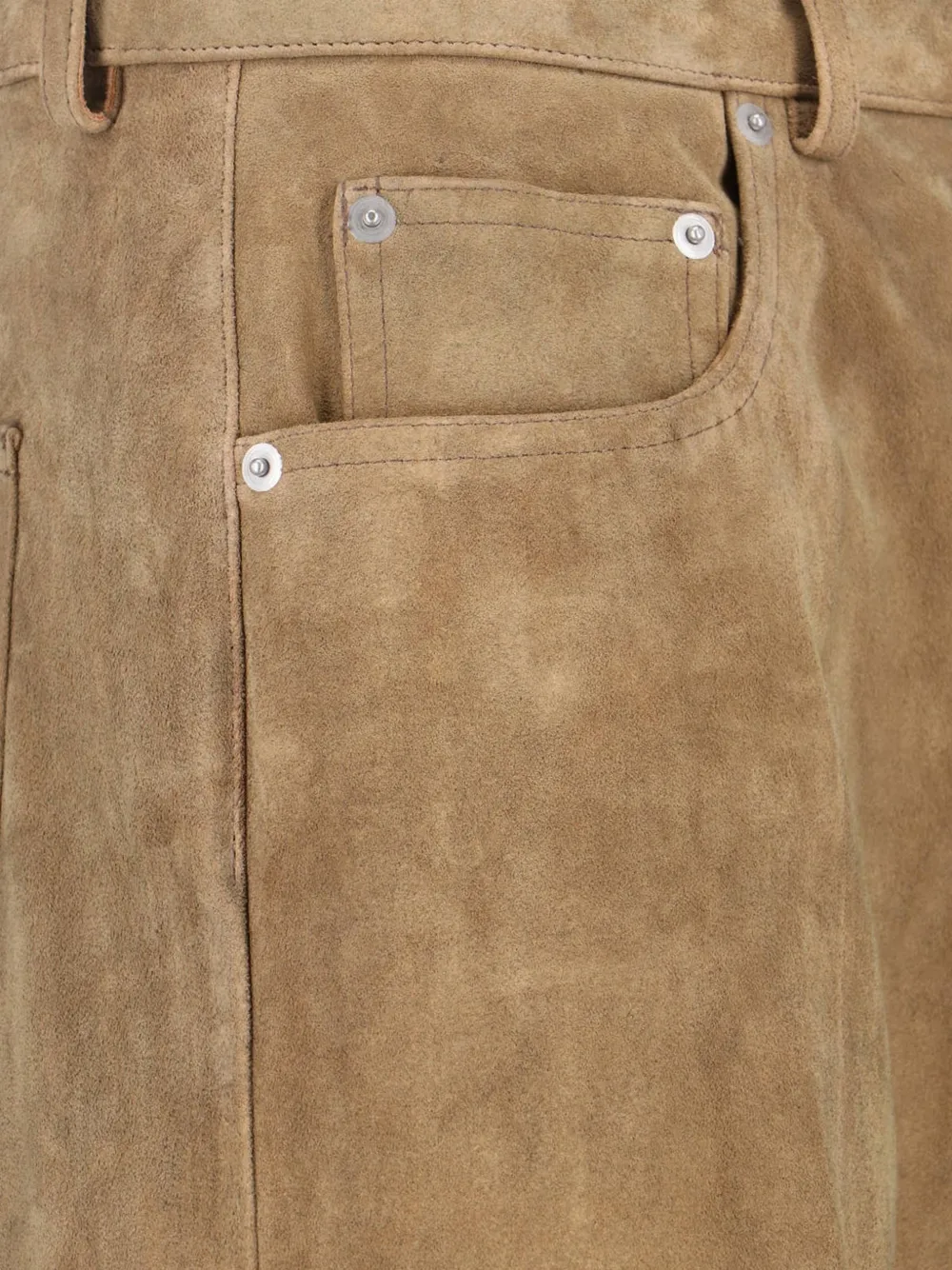 Rick Owens Geth suède broek Beige