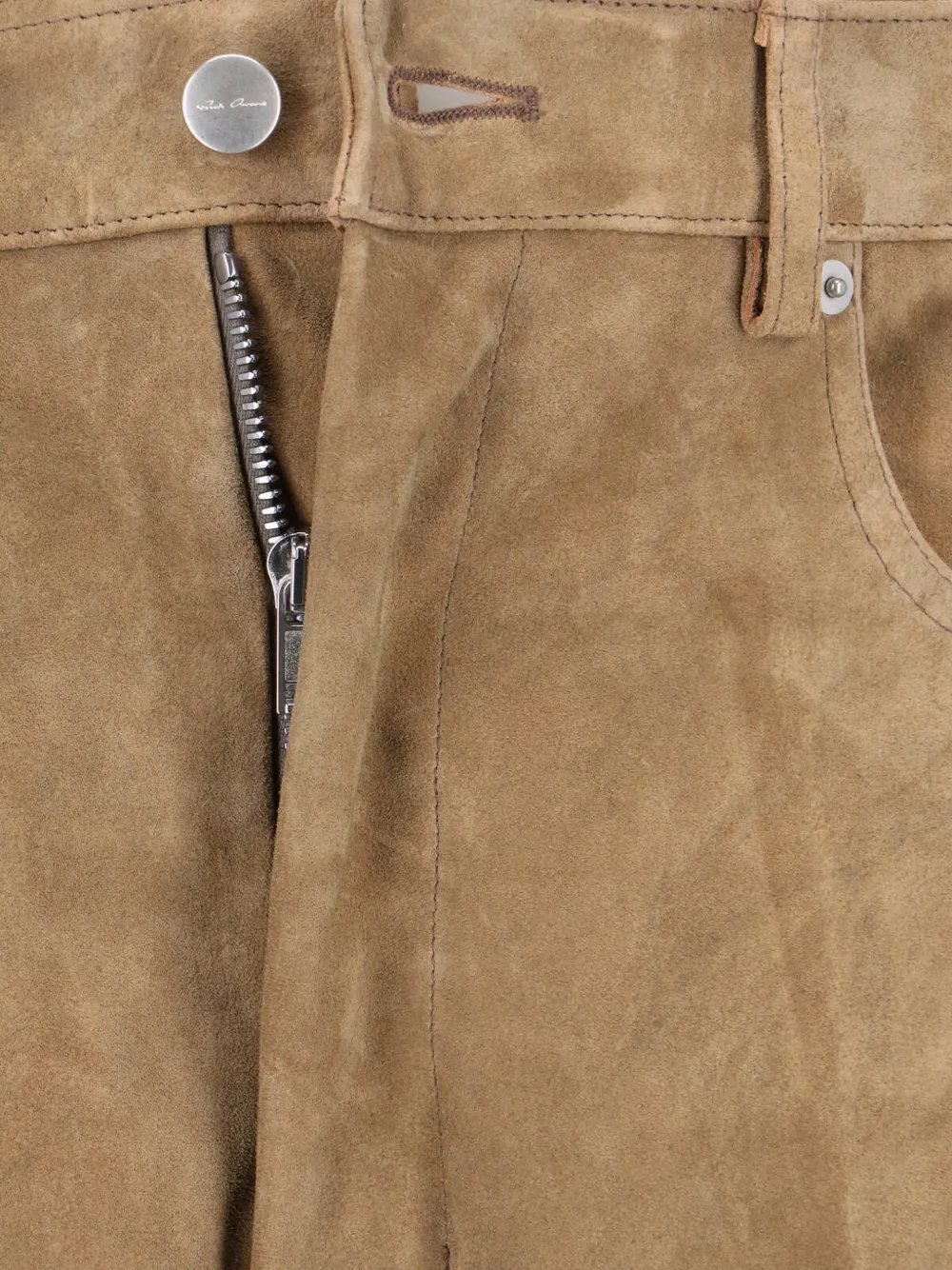 Rick Owens Geth suède broek Beige