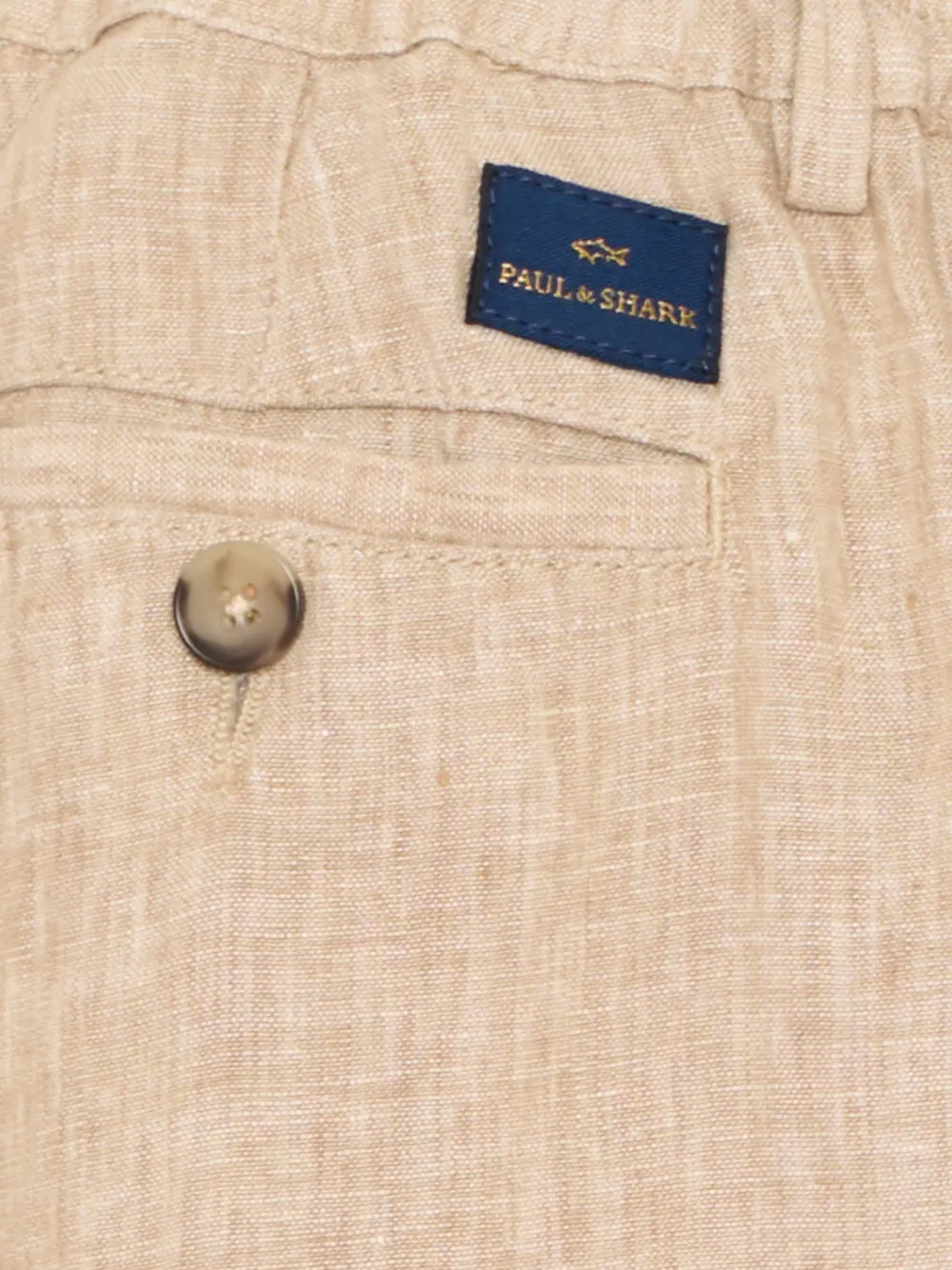  Paul & Shark Junior Buttoned Linen Trousers - Neutrals 