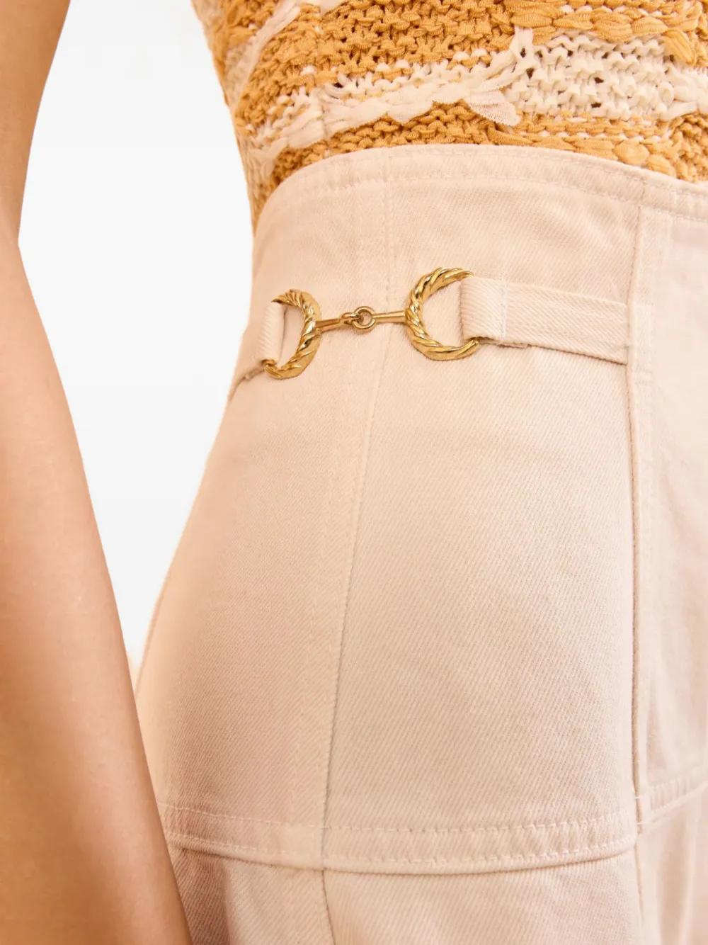 Ulla Johnson The Brigette midi-rok met gespdetail Beige