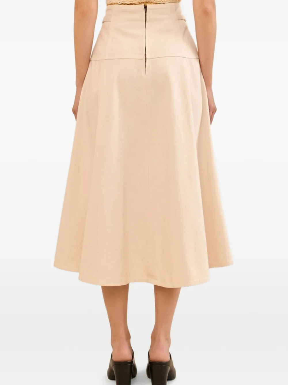 Ulla Johnson The Brigette midi-rok met gespdetail Beige